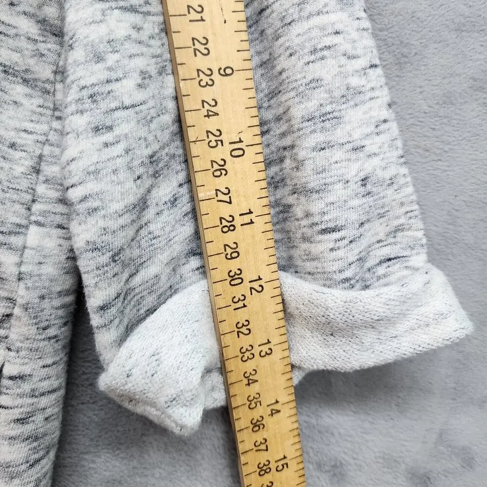 Pure Jill Sweatshirt MEDIUM Light Gray Cowl Neck Cotton Soft Touch Pockets - Picture 14 of 15